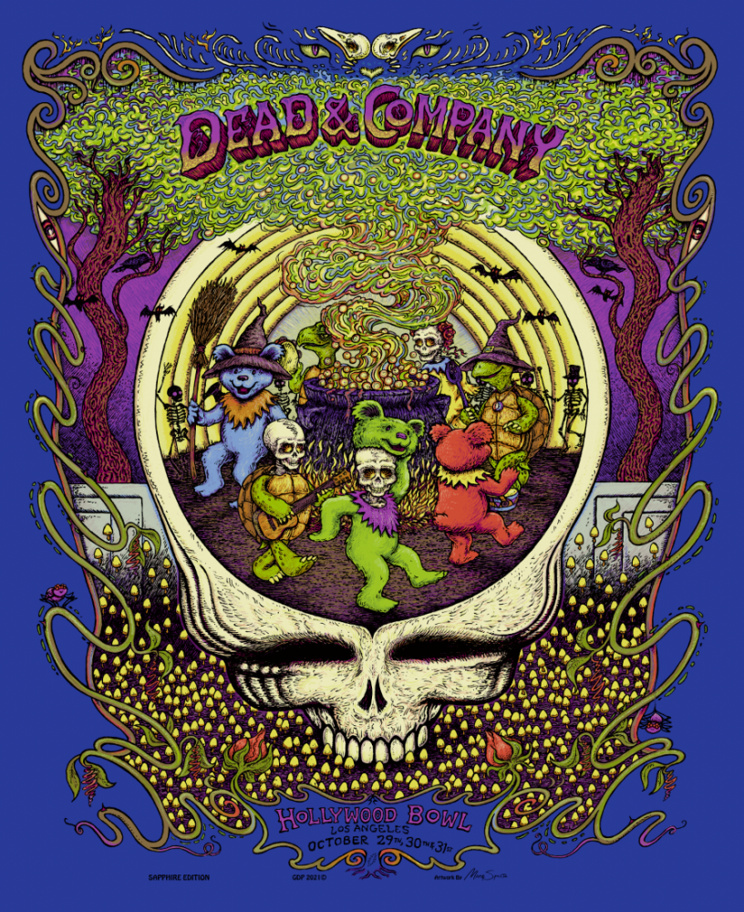 Dead & Company - Hollywood Bowl Poster (Sapphire Edition)