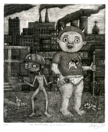 The Adorable One, Just Looking for Fun - Etching 2003