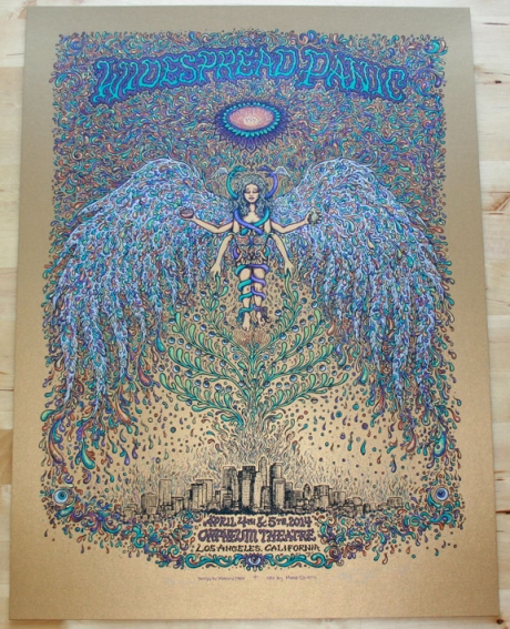 Widespread Panic - Los Angeles Poster Old Gold Edition